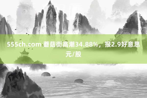 555ch.com 蘑菇街高潮34.88%，报2.9好意思元/股