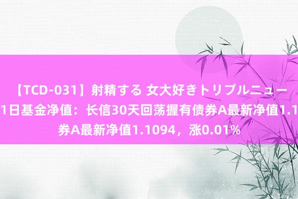 【TCD-031】射精する 女大好きトリプルニューハーフ乱交 8月1日基金净值：长信30天回荡握有债券A最新净值1.1094，涨0.01%