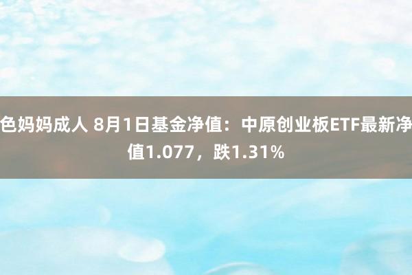 色妈妈成人 8月1日基金净值：中原创业板ETF最新净值1.077，跌1.31%