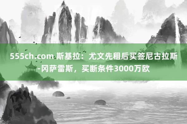 555ch.com 斯基拉：尤文先租后买签尼古拉斯-冈萨雷斯，买断条件3000万欧