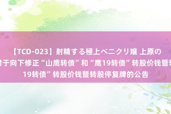 【TCD-023】射精する極上ペニクリ嬢 上原のぞみ 山鹰国外: 对于向下修正“山鹰转债”和“鹰19转债”转股价钱暨转股停复牌的公告