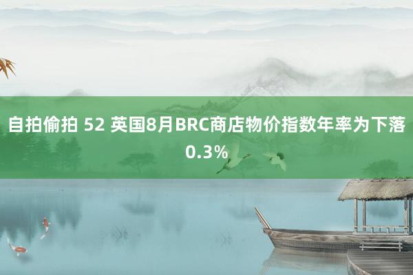 自拍偷拍 52 英国8月BRC商店物价指数年率为下落0.3%